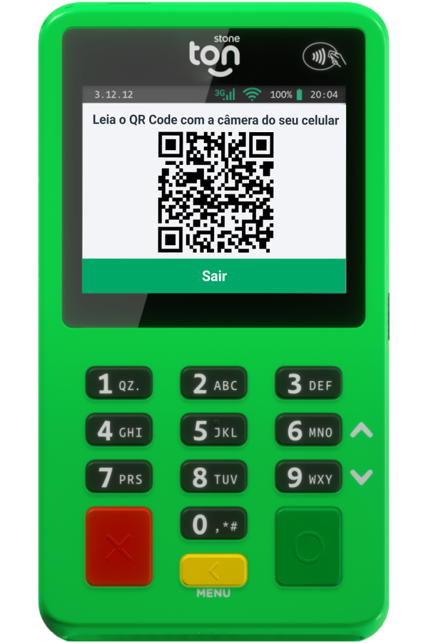Maquininha Ton T2 Mega+ - chip e Wi-Fi para vender sem celular